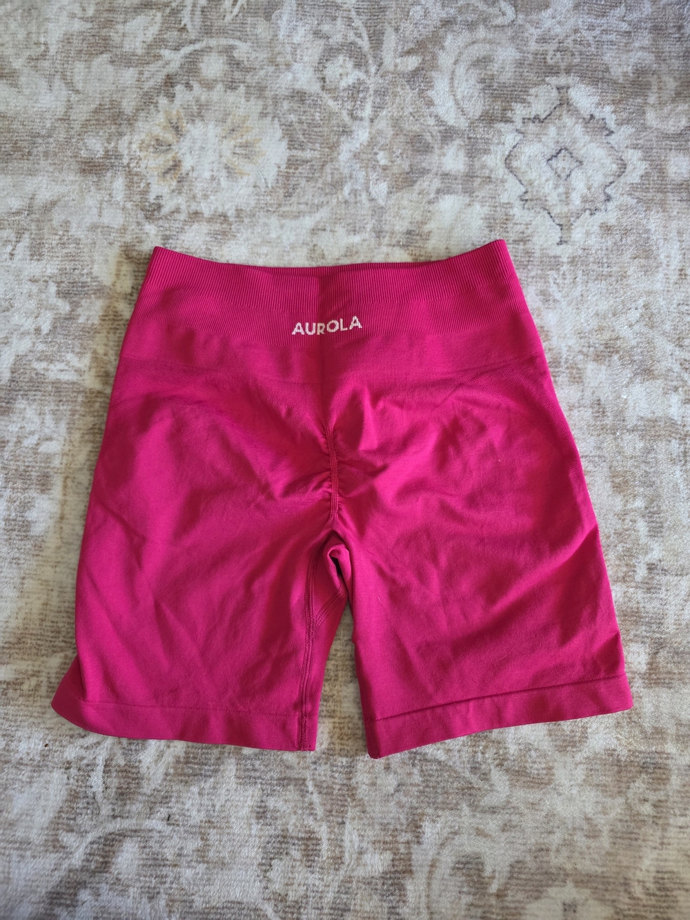 Women's High-Waist Pink Bike Shorts